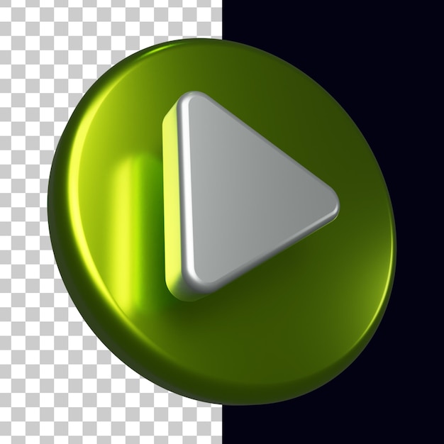 play icon in 3d rendering