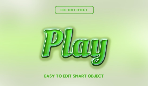 Play text style effect