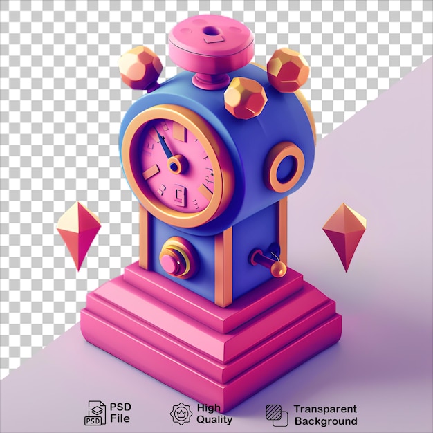 Playful 3D Cartoon Alarm Clock with Timer Feature