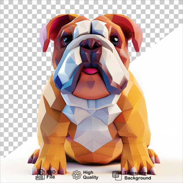 Playful 3D Rendering of a Cartoon Dog on Clear Background