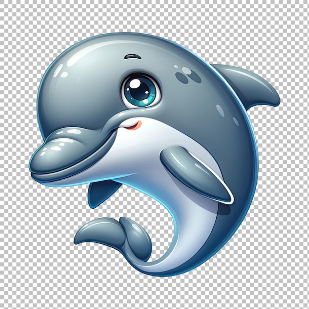 Playful Dolphin Jumping Cartoon Clipart