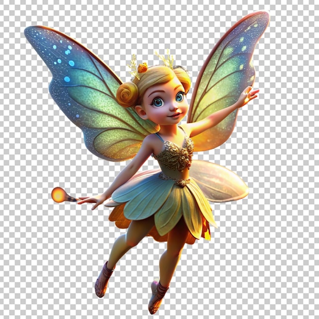 playful fairy fluttering