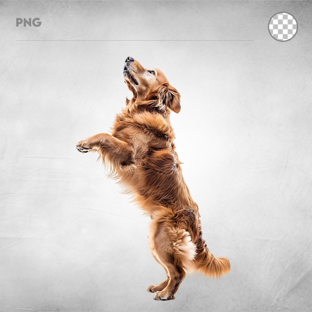 Playful Pooch Dog Frolicking in Moments of Happiness isolated