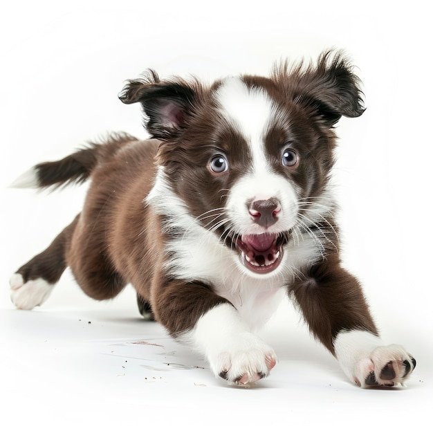 PSD a playful young border collie pup full of energy and curiosity