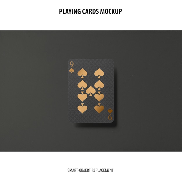 Playing Cards with Golden Foil Mockup