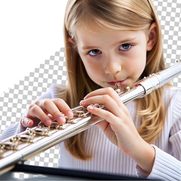 PSD playing the flute in his bedroom he is wearing a striped shirt and has a focused expression on his face