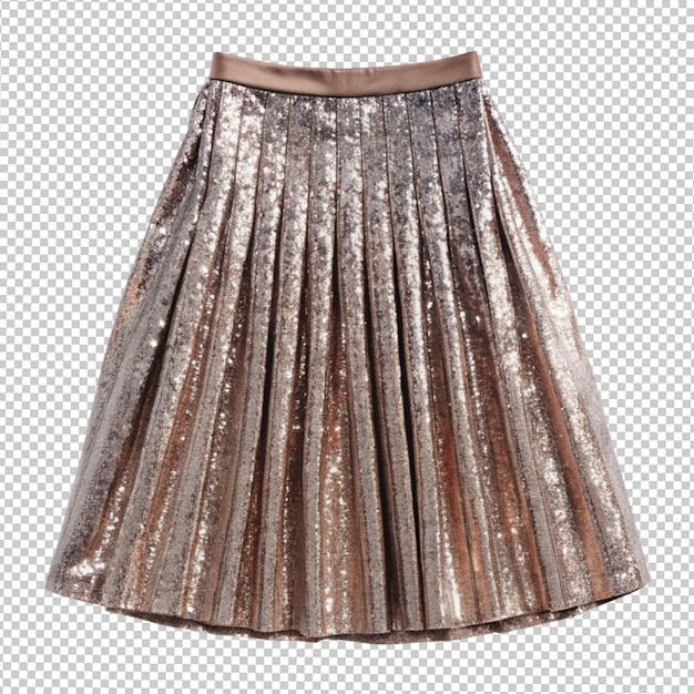 pleated skirt on transparent background