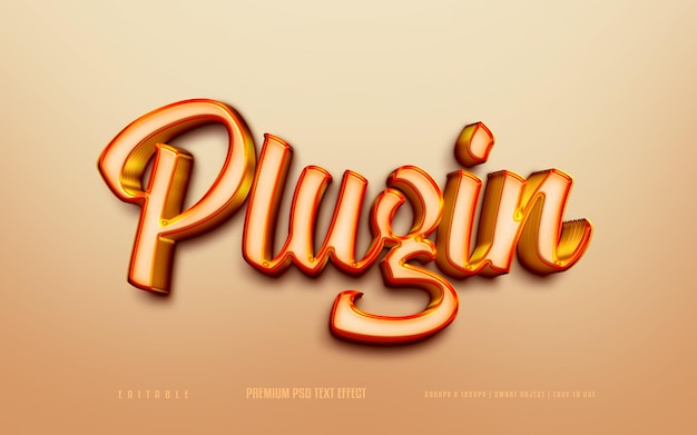 Plugin 3d editable premium psd text effect