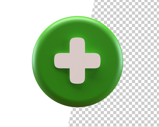 plus green icon 3d