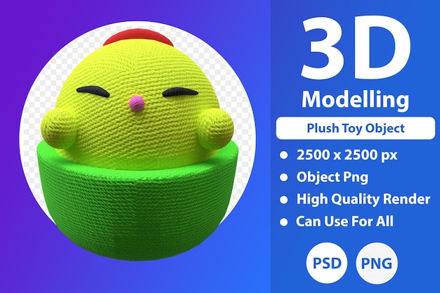 Plush toy object 3d modelling