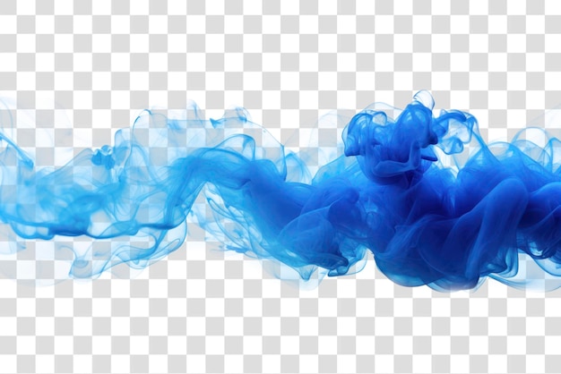 PSD png abstract blue ink swirling motion