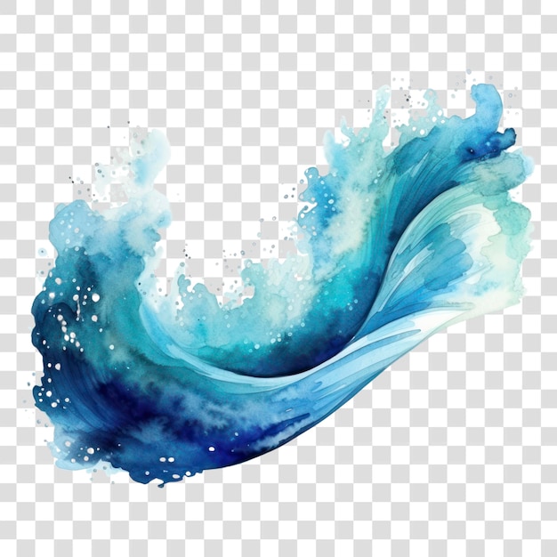 PNG Abstract watercolor ocean wave