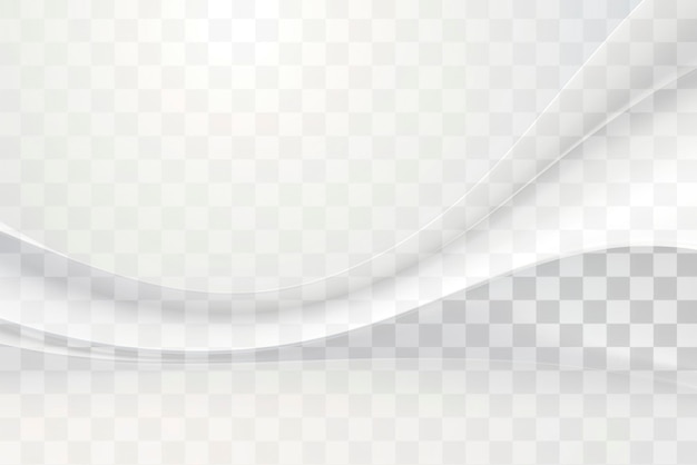 PSD png abstract white wave transparent background