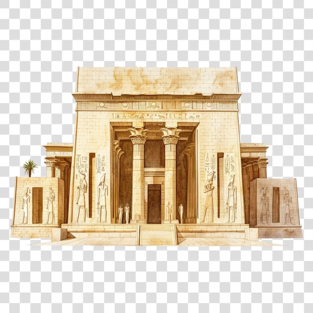 PSD png ancient egyptian temple illustration