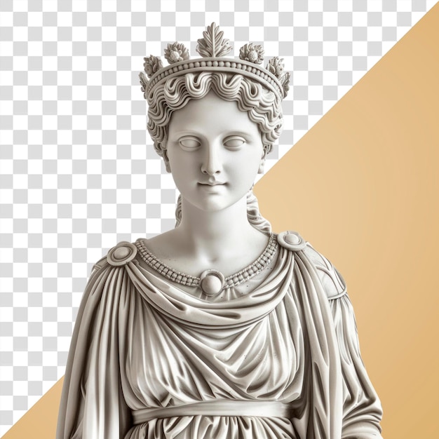 PSD png ancient marble statue queen