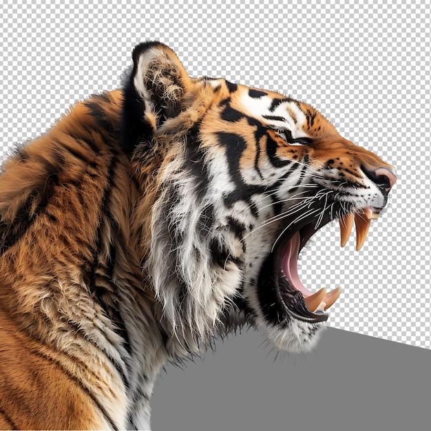 png angry tiger isolated on transparent background