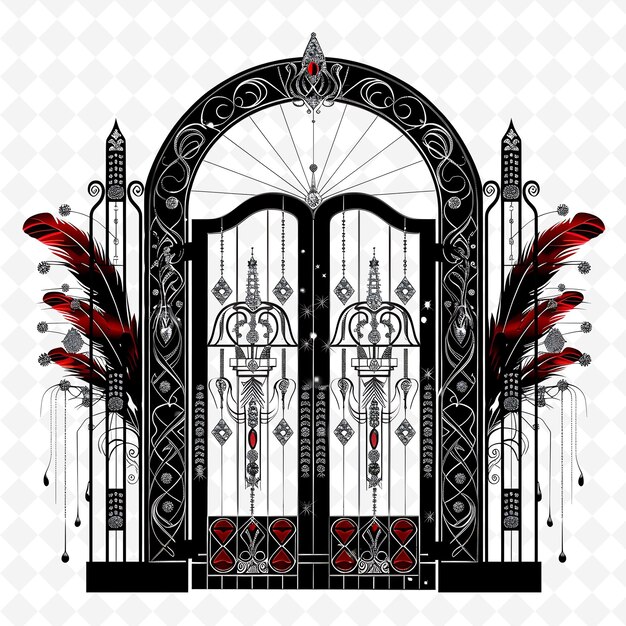 Png Art Deco Gate With Glamorous Wedding Decorations Gate Is Ado Creative Abstract Art Designs