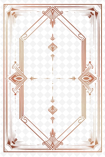 Png Art Deco Postcard Design With a Geometric Frame Style Enhanc Outline Arts Scribble Decorative