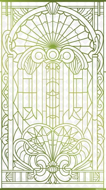 Png Art Deco Postcard Design With Vintage Frame Style Design Dec Outline Arts Scribble Decorative