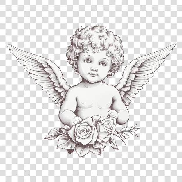 PSD png art drawing sketch angel