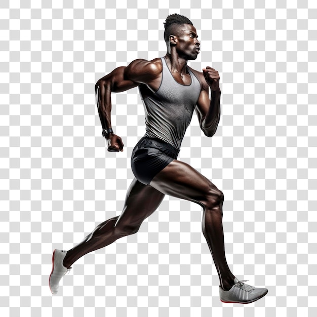 PNG Athletic man running pose