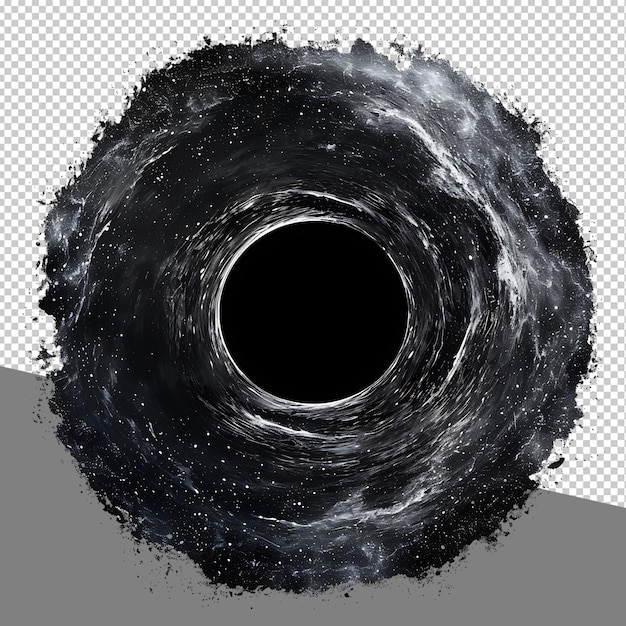 PSD png black hole isolated on transparent background