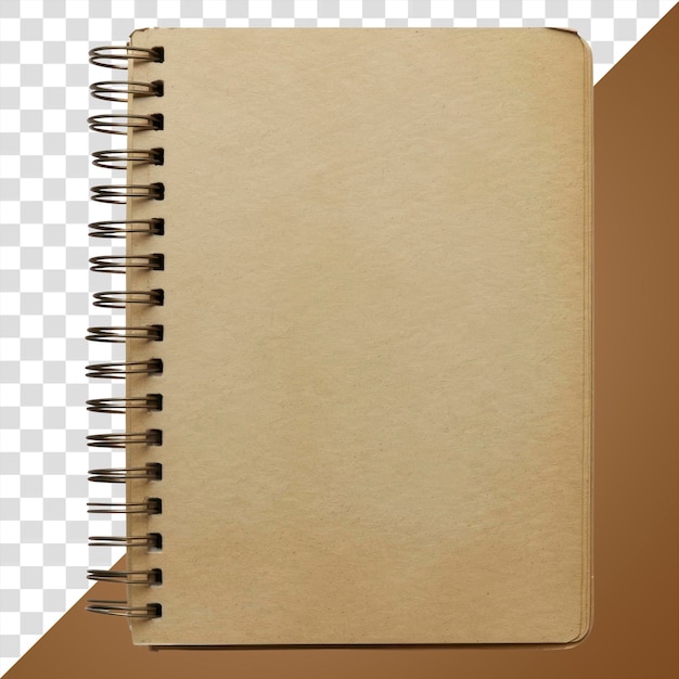 PNG Blank spiralbound kraft notebook