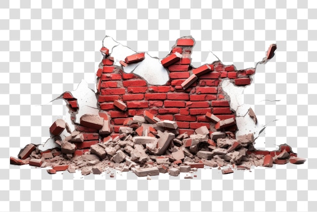 PNG Brick wall architecture broken