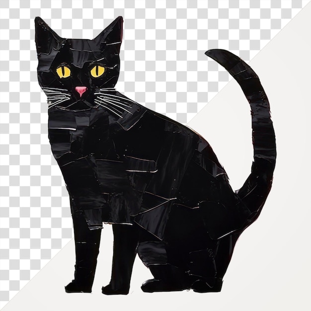 PNG Cat full body art painting animal