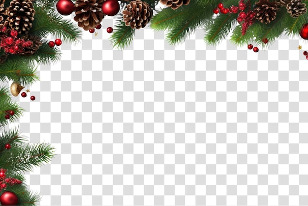 PSD png christmas border backgrounds plant tree