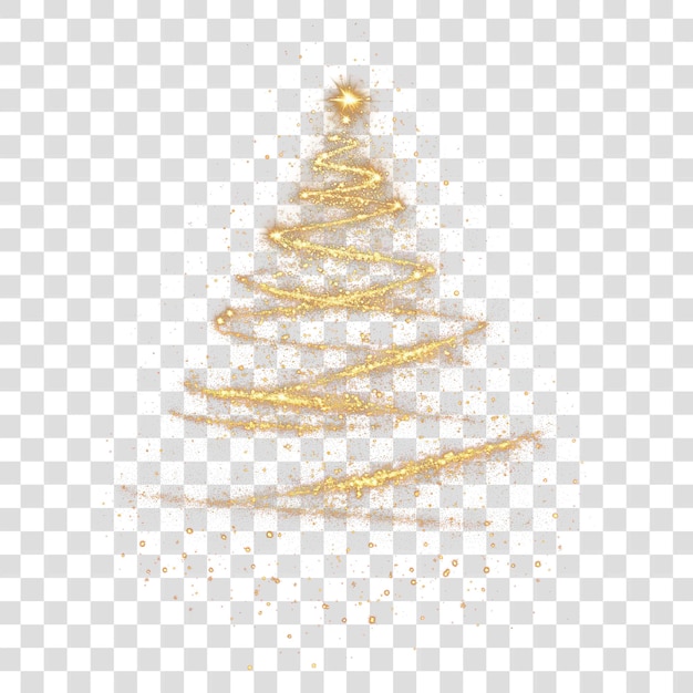 PSD png christmas tree festival glitter sparkle