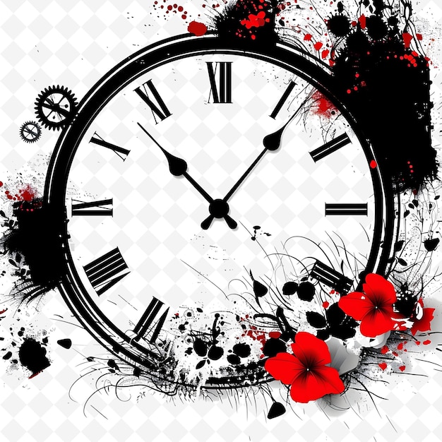 PSD png clock gate with timeless wedding decorations gate is decorat creative abstract art designs