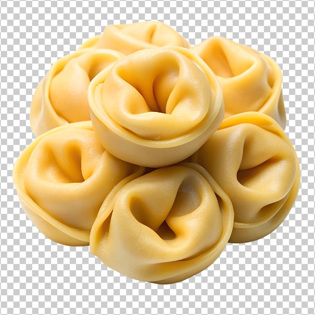 PSD png closeup of tortellini pasta transparent