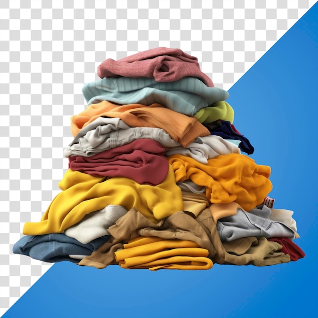 PNG Colorful clothes pile background