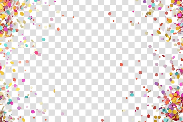 PSD png colorful confetti celebration background