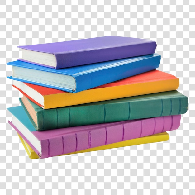 PNG Colorful stack of books