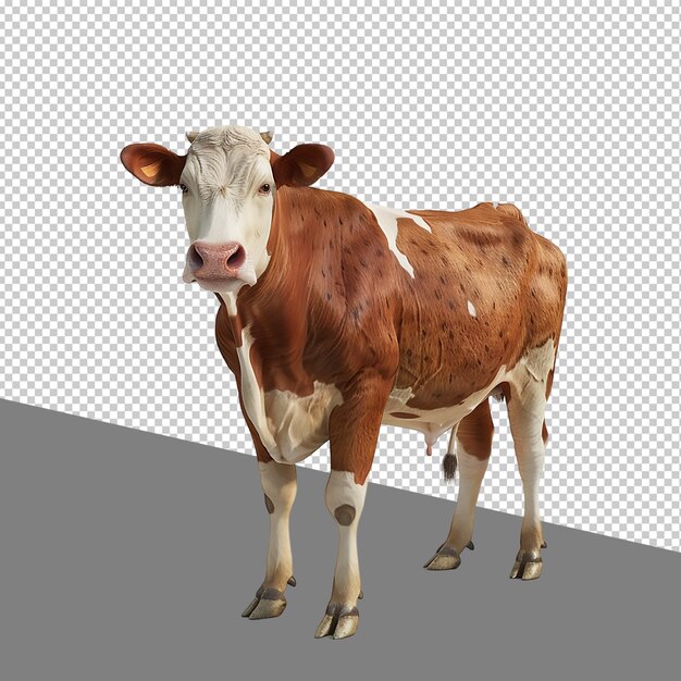 PSD png cow isolated on transparent background