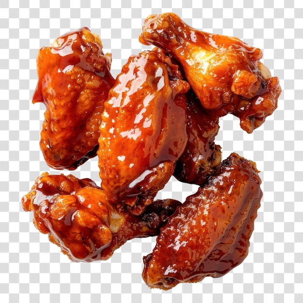 PSD png delicious glazed chicken wings