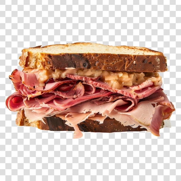 PSD png delicious reuben sandwich with pastrami