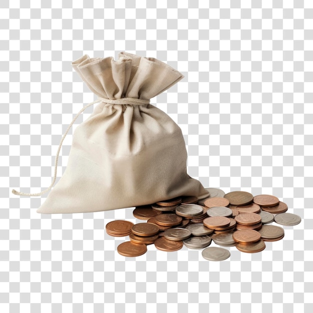 PNG Donating money coin bag white background