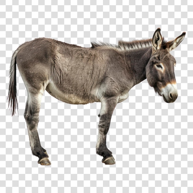 PSD png donkey on white background