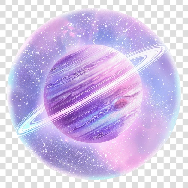 PNG Dreamy pastel cosmic planet