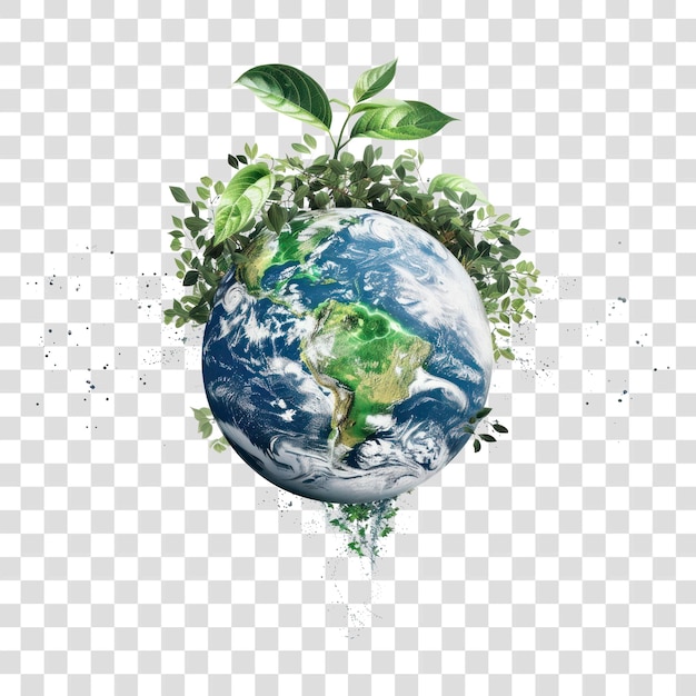 PSD png earth sustainability nature green growth