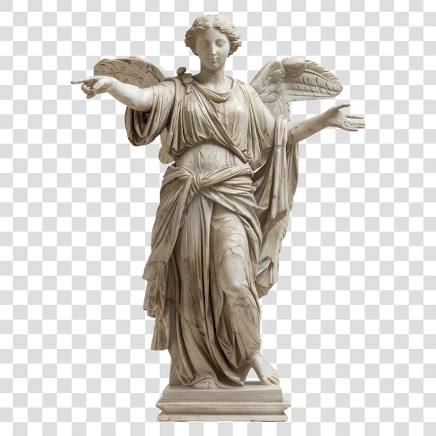 PNG Elegant angelic marble statue