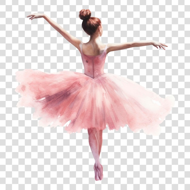 PNG Elegant ballerina in pink tutu transparent background