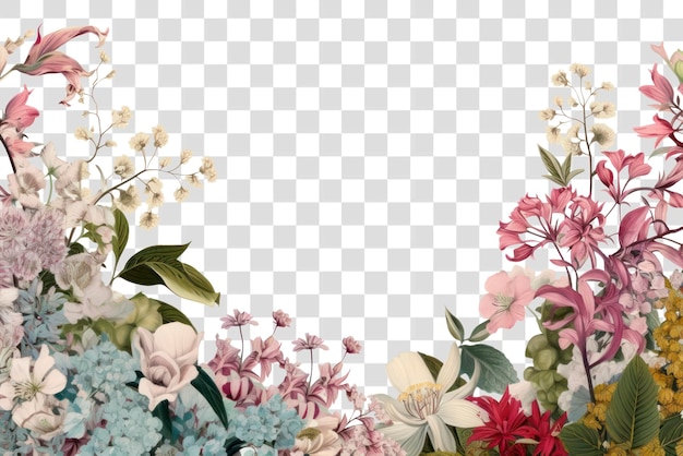 PNG Elegant floral border design