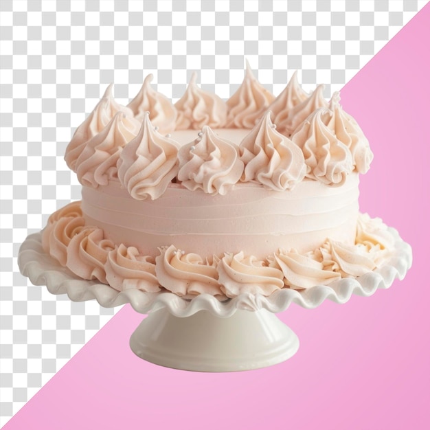 PSD png elegant pink frosted cake