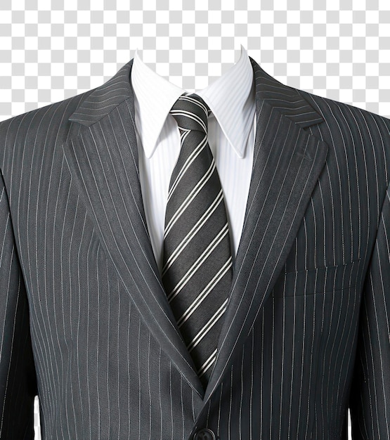 PNG Elegant pinstripe suit with tie