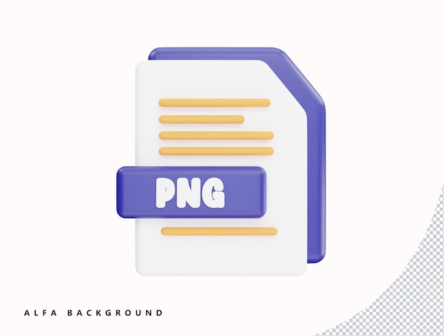 png file format with 3d vector icon cartoon minimal style