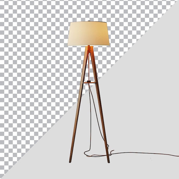 PSD png floor lamp isolated on transparent background ai generated